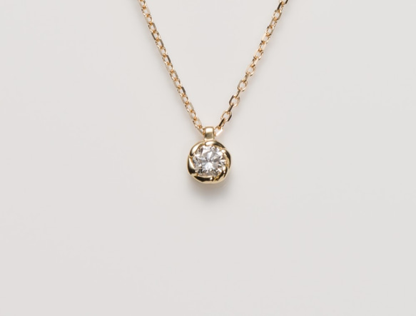 K10WG Shimenawa Diamond Pendant 40.0cm Dia 0.10ct 4枚目の画像