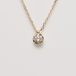 K10YG Shimenawa Diamond Pendant 40.0cm Dia 0.10ct 1枚目の画像