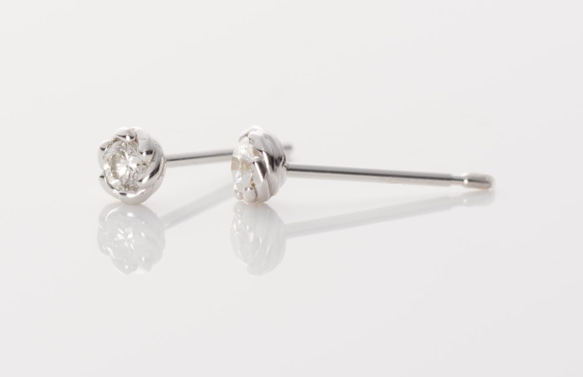 K10WG Shimenawa Diamond Piercing Dia 0.10ct 1枚目の画像