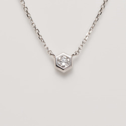 K10YG ハニカム Diamond Pendant 40.0cm Dia 0.10ct 4枚目の画像