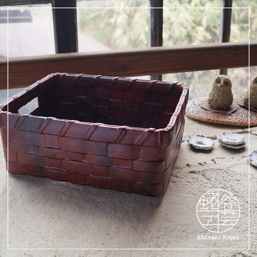 近江一閑張【素材は紙のみ】深籠 フリーボックス・小物入れ 近江一閑張