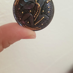 チェコガラスボタンのアンティーク風素敵なチューリップゴム 8枚目の画像