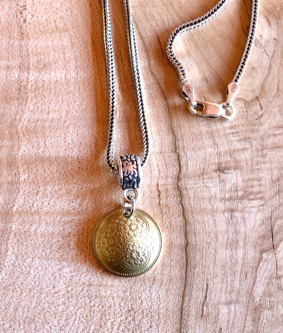 南アメリカガイアナ 1セント コイン ペンダント 925 Silver 銀