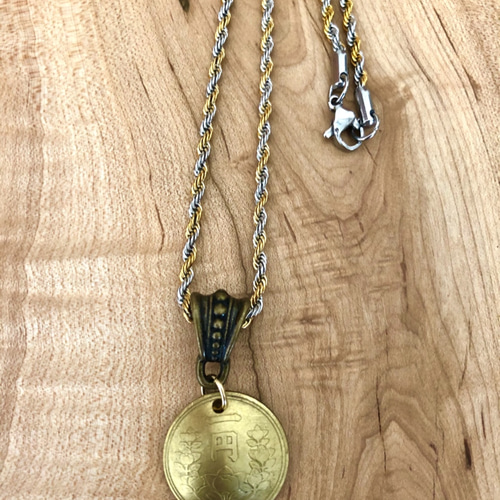 送料無料＊ 日本昭和23年 1円硬貨 コイン ペンダントネックレス