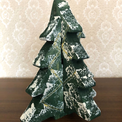 木　クリスマスツリー　グリーン　雪と飾り付き  *送料無料* 3枚目の画像