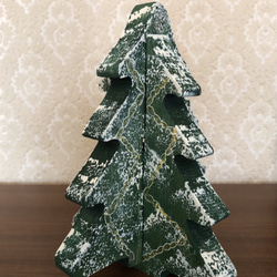 木　クリスマスツリー　グリーン　雪と飾り付き  *送料無料* 4枚目の画像
