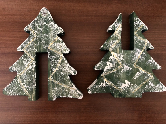 木　クリスマスツリー　グリーン　雪と飾り付き  *送料無料* 6枚目の画像
