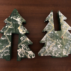 木　クリスマスツリー　グリーン　雪と飾り付き  *送料無料* 7枚目の画像