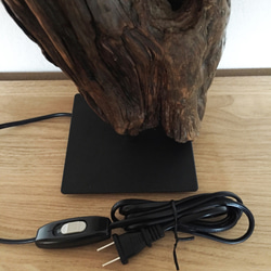 唯一無二の流木ランプ　糸枠ランプ傘利用　 10枚目の画像
