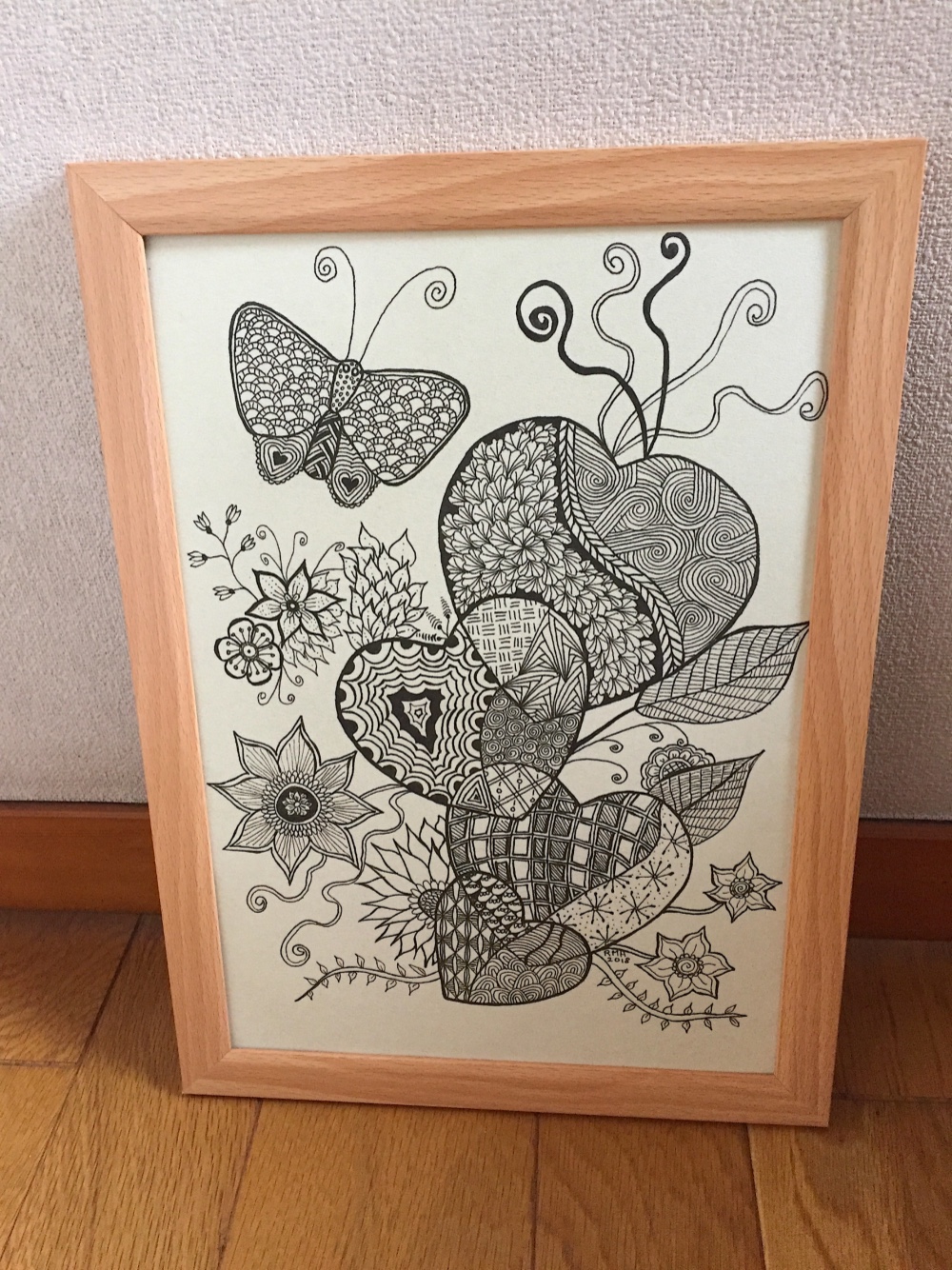 ゼンタングル風 手描きイラスト アナログイラスト イラスト