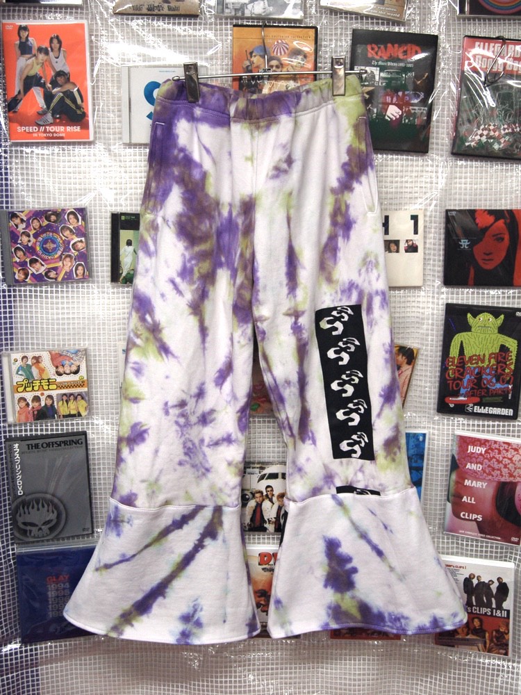 SSD タイダイ染め　フレアスウェットパンツ:パープル