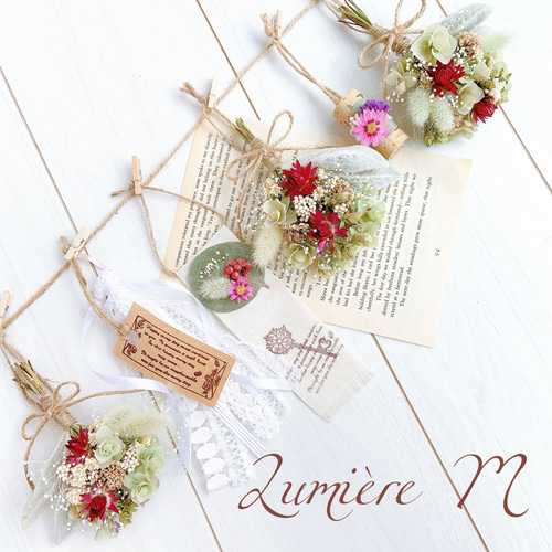 ◇再販◇ドライフラワーミニスワッグ&アレンジ◇natural antique