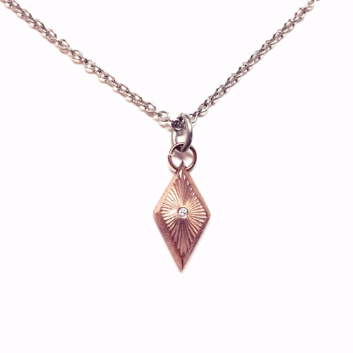 刻印可能】czダイヤモンドシルバー&ピンクゴールドカラーシャイン