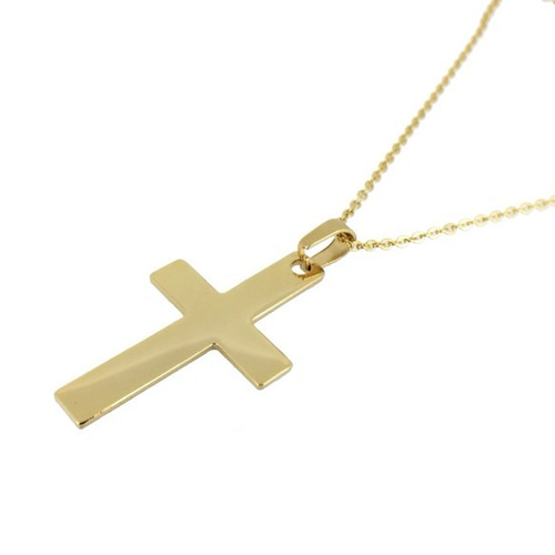 刻印可能】(ビッグサイズ)ステンレス製ゴールドカラークロス