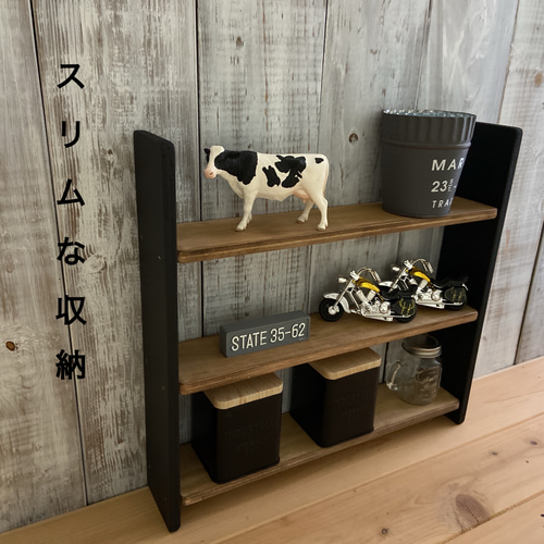 アンティーク調　黒いシェルフ・飾り棚 楽天市場】オープンシェルフ 3段 引出し付 アンティーク調 ノワール 幅