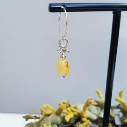 【水晶花園】琥珀‧925純銀設計款耳環 第2張的照片