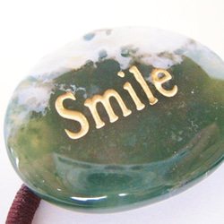 レタリング天然石のヘアゴム<smile> 2枚目の画像
