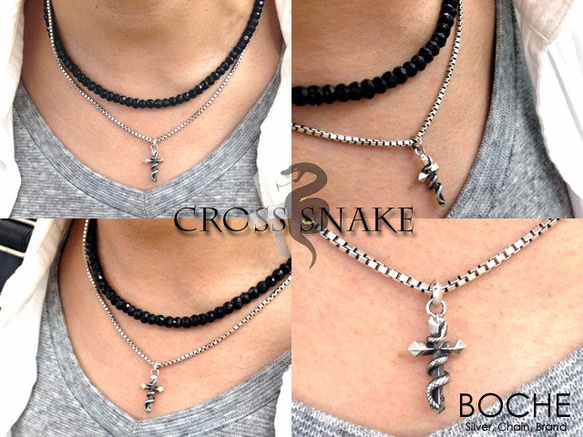 CROSS SNAKE PENDANT　BCP-05 3枚目の画像