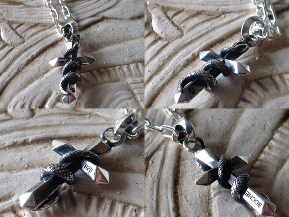 CROSS SNAKE PENDANT　BCP-05 4枚目の画像