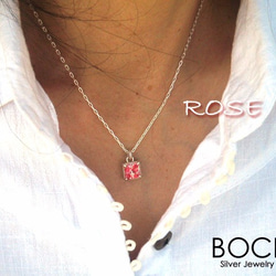 ROSE SQUARE PENDANT SILVER925 1枚目の画像