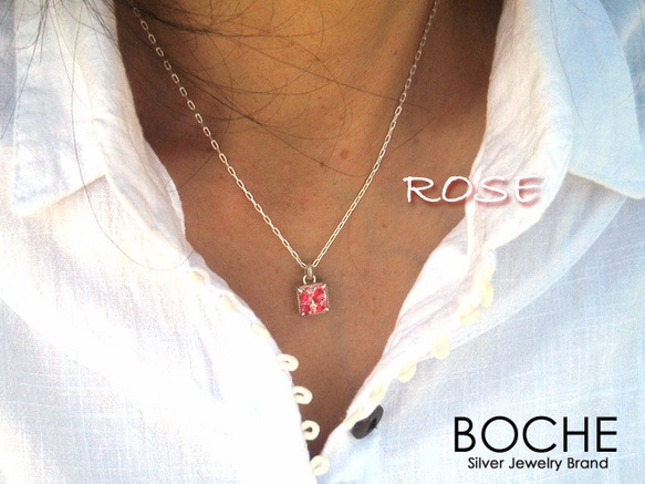 ROSE SQUARE PENDANT SILVER925 1枚目の画像