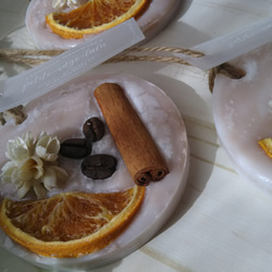 オレンジ＆コーヒーのバニラ香るアロマワックスサシェ 3枚目の画像