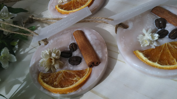 オレンジ＆コーヒーのバニラ香るアロマワックスサシェ 3枚目の画像