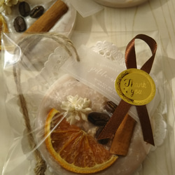 オレンジ＆コーヒーのバニラ香るアロマワックスサシェ 4枚目の画像