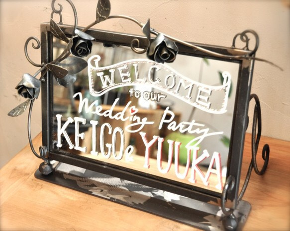 【オーダーメイド】ウェディング　ウェルカムミラー  T1956193785(15000円)