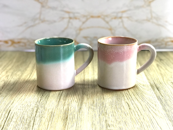 粉引グラデーション マグカップ 受注生産】粉引丸マグ | 2ヶ月以内に発送 – muny