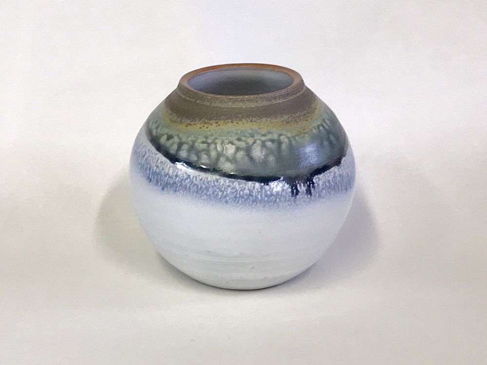 萩焼 炎彩灰釉花入