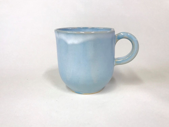 萩焼 ハート マグカップ ブルー 7枚目の画像