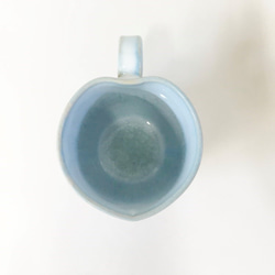 萩焼 ハート マグカップ ブルー 8枚目の画像