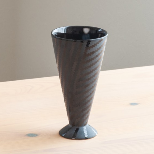 萩焼タンブラー Carbon pattern ビアグラス・ジョッキ 萩焼TAKE猛SHI