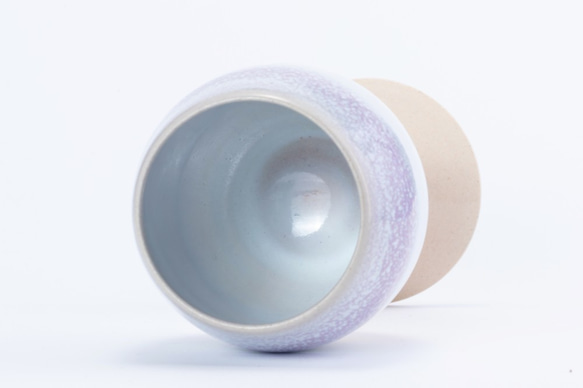 萩焼 「SAKE CUP」萩酒杯 紫  紫陽彩　 3枚目の画像