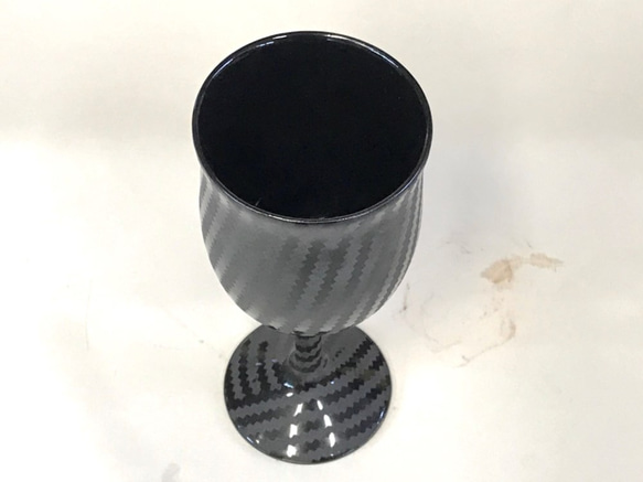 お酒が美味しくなる萩焼 「Sake Cup] 萩酒杯 カーボン柄 2枚目の画像