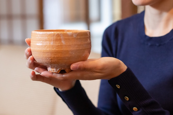 萩焼　萩茶碗　碗型　梅花皮 2枚目の画像