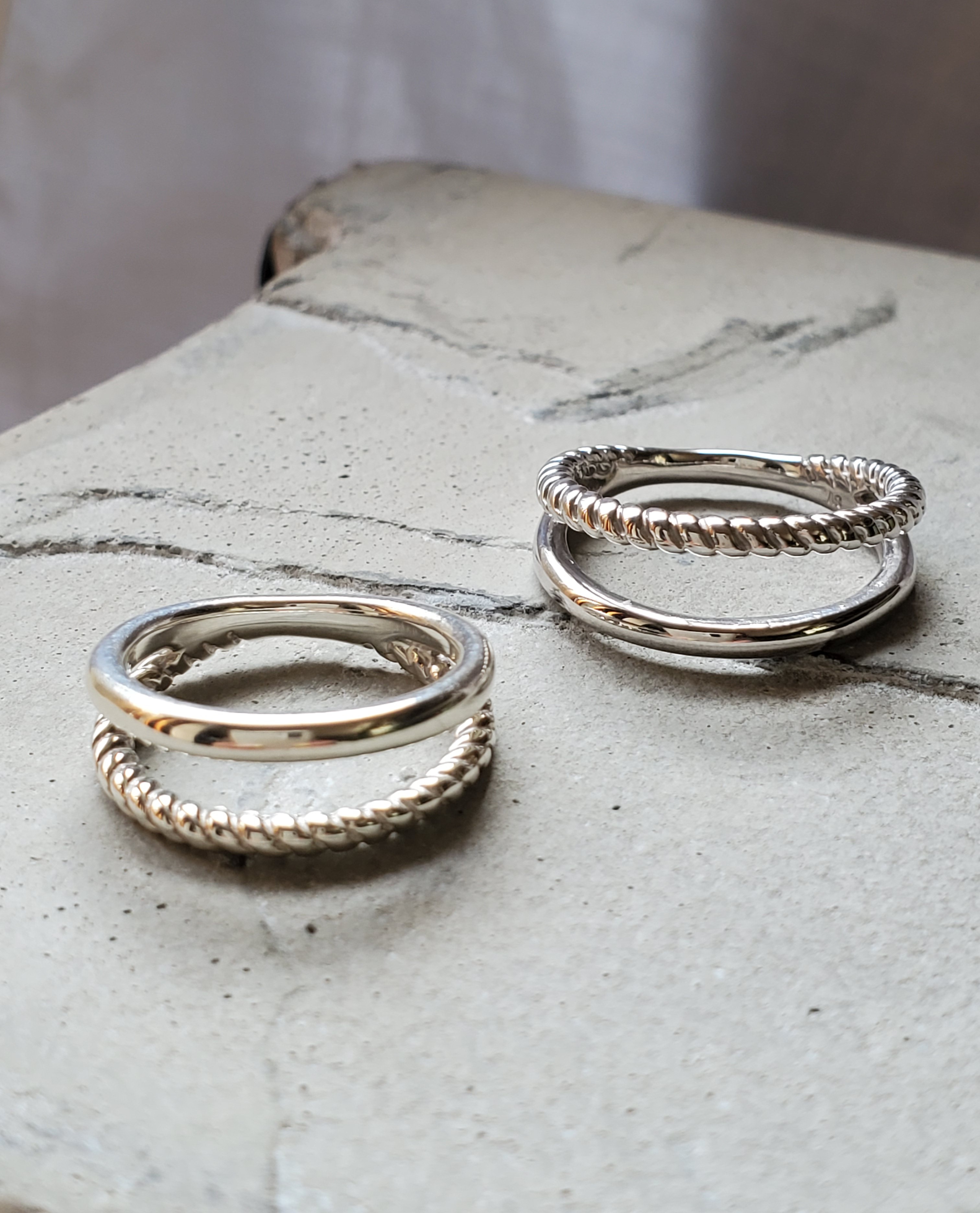 ねじねダブル シルバー925　RS-65ツイストロープリング