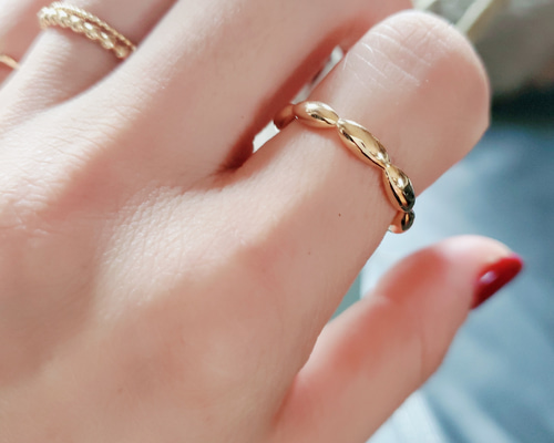 しずく雫、つぶつぶ リング K18GP RS-10 指輪・リング Ring and I 通販