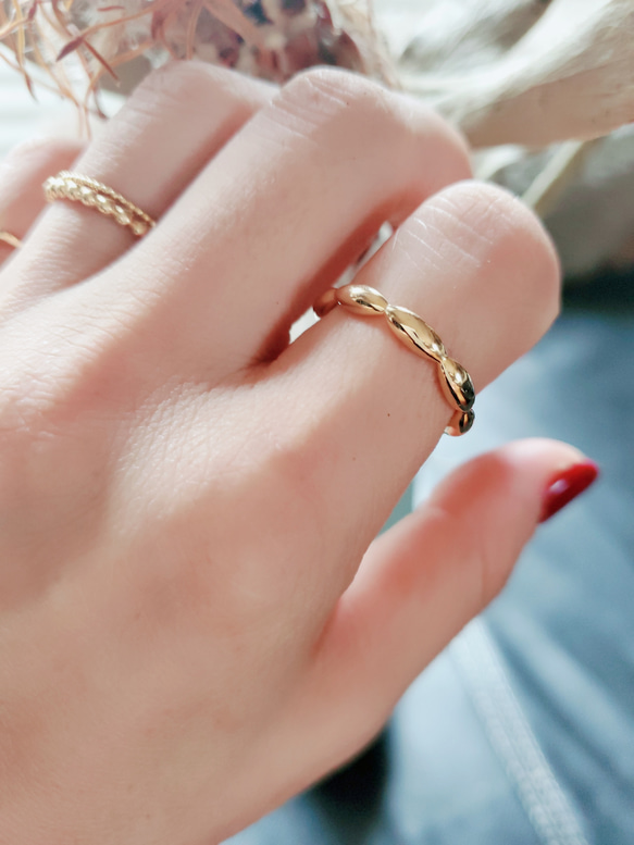 しずく雫、つぶつぶ リング K18GP RS-10 指輪・リング Ring and I 通販