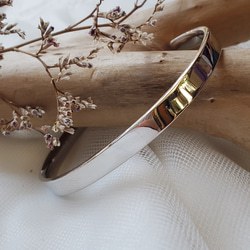 LK salon Cバングル♡ 美品 STUDIO T&Y - KARAKUSA Bangle 10mm width with Gold Point L