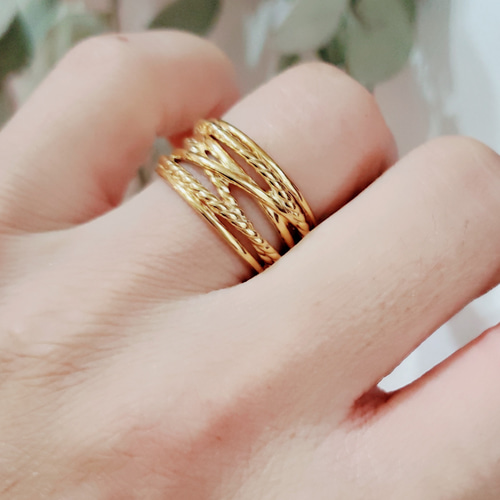 printemps ゴールドリング Fusion 2 piece ring in 18kt. yellow gold | Georg Jensen