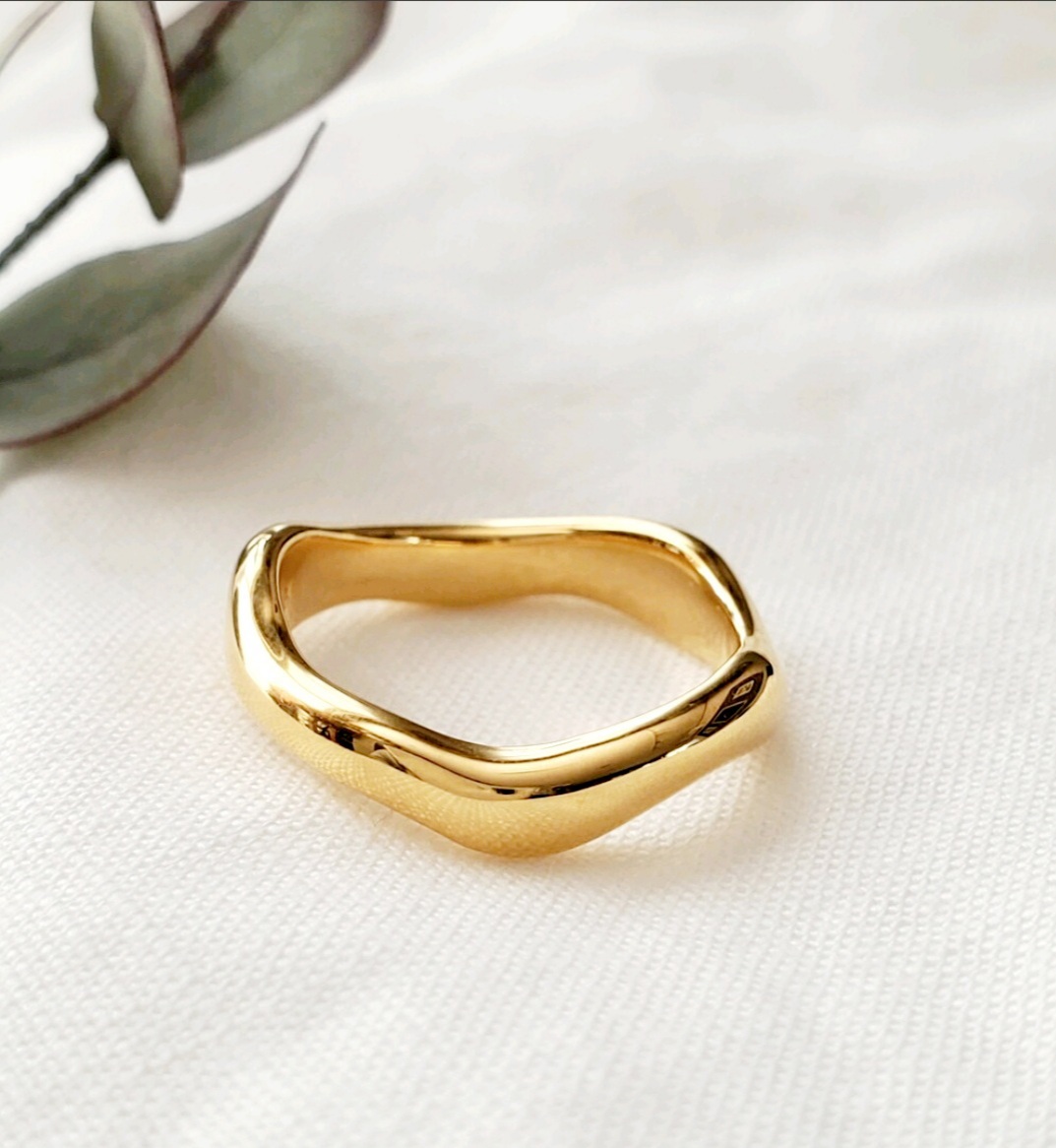 変形　wave ウェーブリングSV925　末永く使えるゴールドリング RS-76