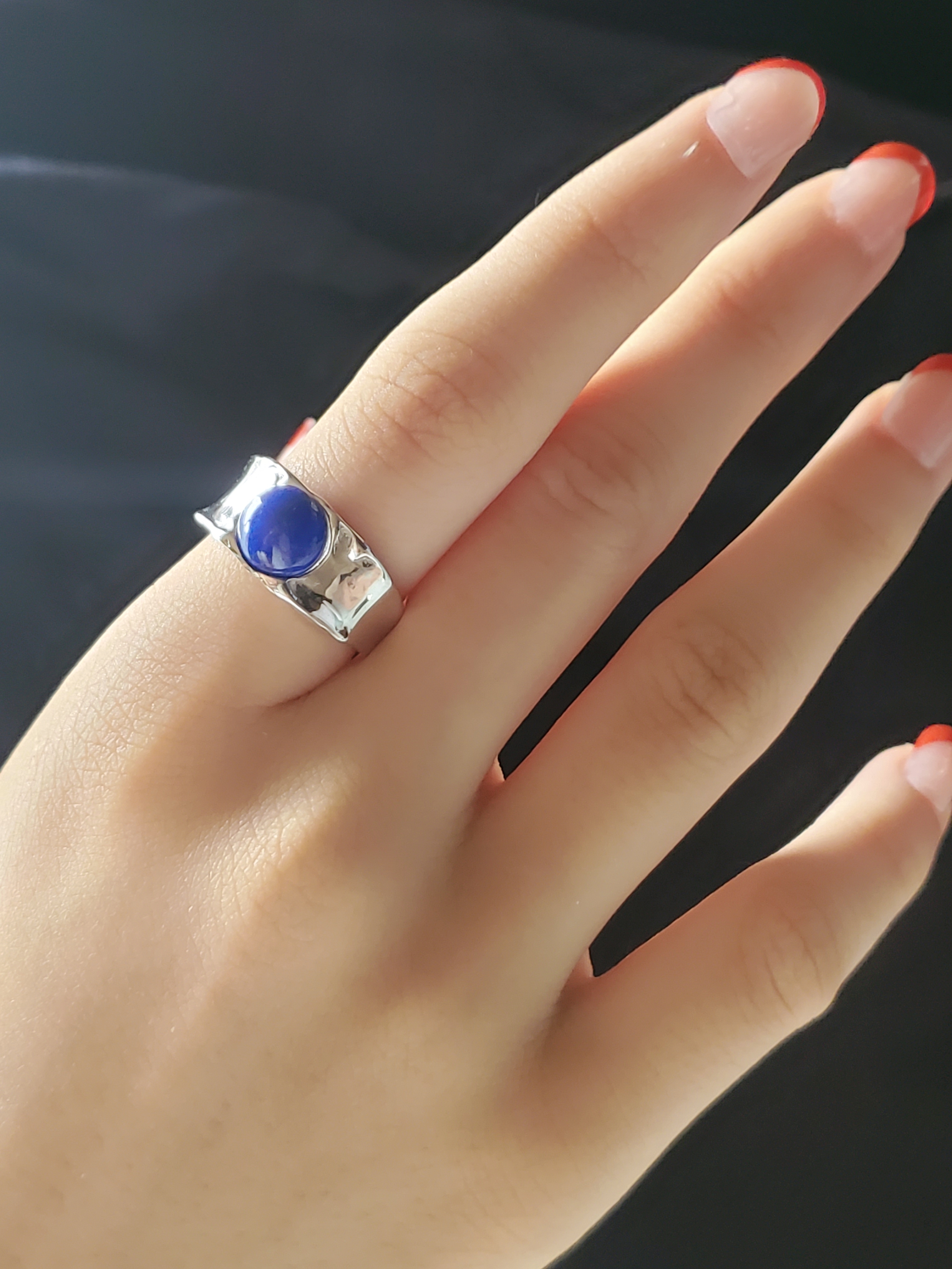 １２月誕生石 ラピスラズリ、シルバーリング❣️RS-72