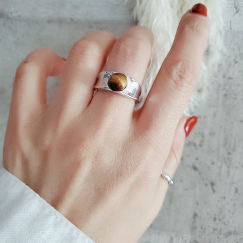 天然石タイガーアイシルバーリングRS-72 指輪・リング Ring and I 通販