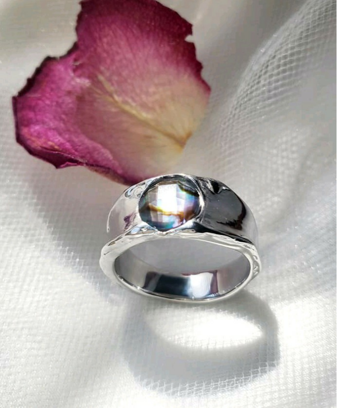 神秘的アバロンシェル×クリスタルAAA’　ラウンドカボションカットRS-72 6,169円