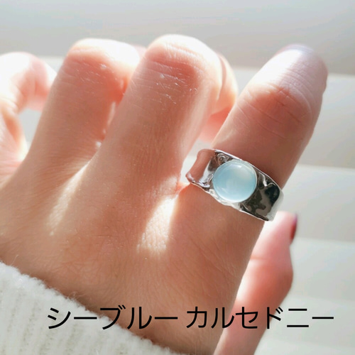 天然石　リング　指輪　まとめ売り　A 2石入り登場♪silver950製◇選べる♪小さな天然石のリング◇1号