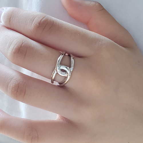 新作）結びリング、恋愛リング赤い糸お守りリングRS-104ノットリング