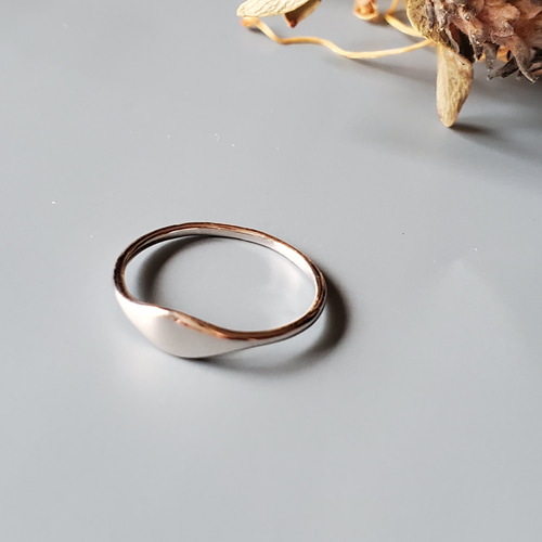 ミッシングリンク シークレットレア 華奢重ね付けミニシグネットリングSV925 RS-61 指輪・リング Ring and