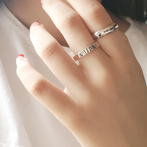 槌目リング、重ね付けリング、シルバー925RS-109 指輪・リング Ring